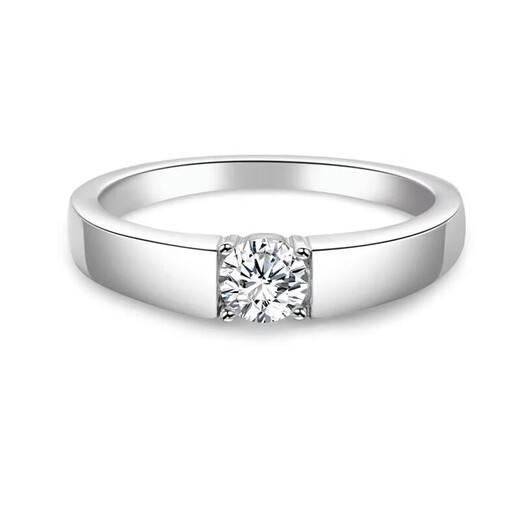 DR Proposal Diamond Ring 1 Carat Moissanite Couple Ring Silver Ring Girlfriend Wife Birthday Gift