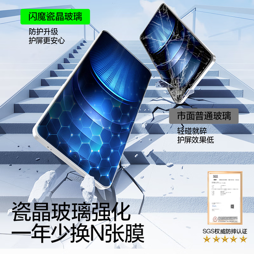 Flash magic suitable for realme neo7x tempered film realme neo7x mobile phone film high dust removal anti-fall wear-resistant strong anti-fingerprint anti-white edge smooth feel screen protection film porcelain crystal dust-free warehouse 2 pieces