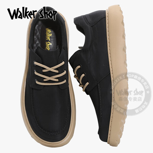 Walker Shop Canvas Shoes Men's 2025 New Versatile Breathable Men's Cloth Shoes Light Casual Shoes Men's Comfortable Men's Shoes Black Inner Increase 41 Leather Shoe Size