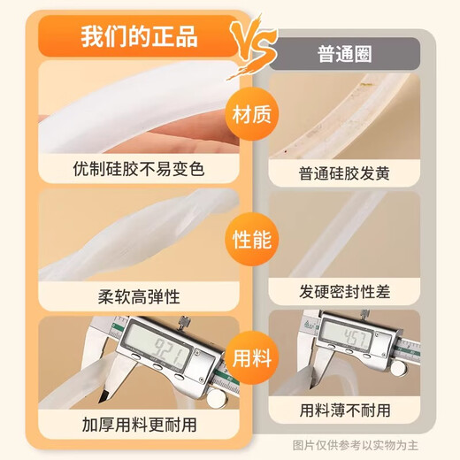 Tamshi aluminum alloy pressure cooker sealing ring silicone ring pressure cooker accessories leather ring suitable for red double favorite wife Wanbao Samsung pressure cooker sealing ring -24cm