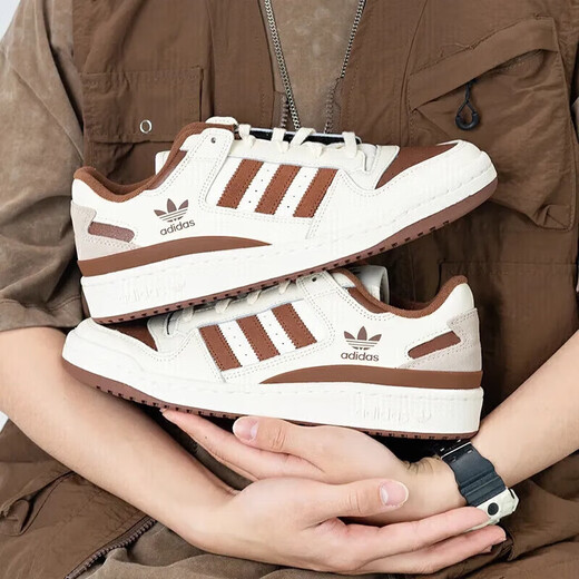 Adidas clover men's shoes 2025 autumn and winter new sports casual shoes retro fashion wear-resistant breathable low-top sneakers IG3900/off-white/dark brown/light brown 39 (inner length 240mm)