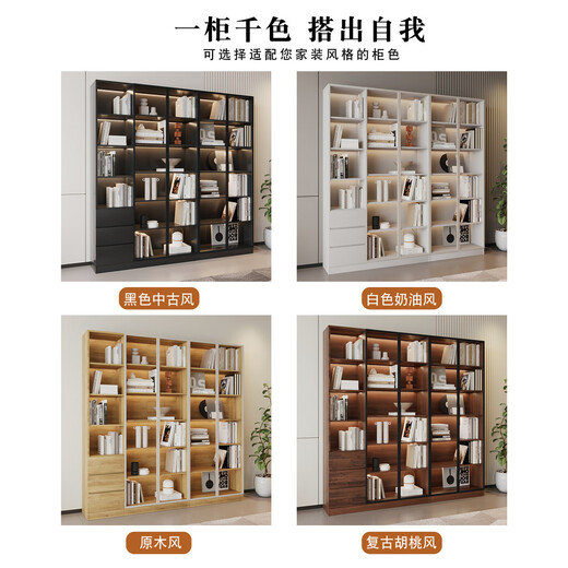Zhong Zhanggui glass small wine cabinet living room wall display cabinet storage cabinet light luxury red wine cabinet household small wine storage cabinet 60x32x200 double door glass dark gray delivery to home