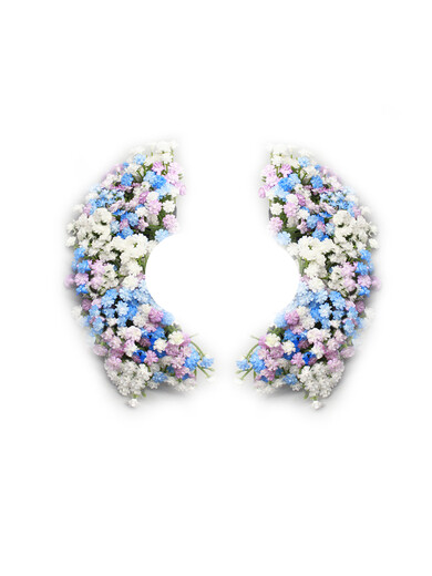 Liu Yifei's same style of baby's breath headdress, Liu Yifei's dinner hair accessory, artificial flower hairpin, castle princess oil painting gift, color widened version on both sides, more exaggerated