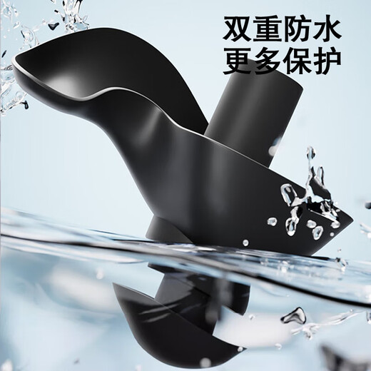 Anti-otitis media diving nose clip swimming earplugs waterproof adult bathing children's nose clip shampooing women's ears to prevent entry black - earplugs nose clip 2-piece set