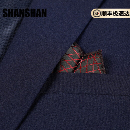 Shanshan (SHANSHAN) light luxury brand 2025 new men's suit dress slim business casual suit suit for men blue XL 180/50