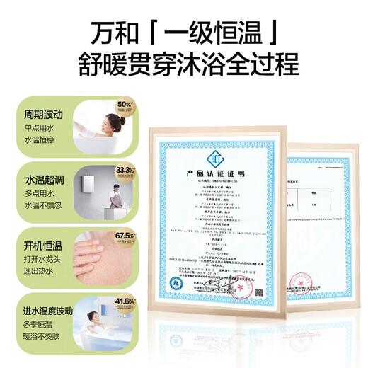 Vanward Bailu P6 PRO Level 1 constant temperature, 15% national subsidy, 16 liters of natural gas water heater, DC frequency conversion, energy-saving, supercharged, large water volume, pear blossom white