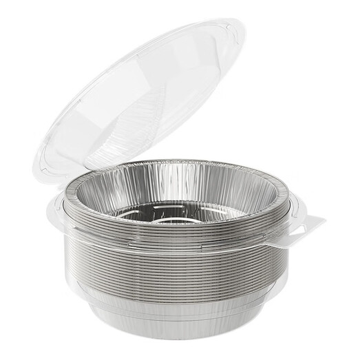 Niujia Premium Air Fryer Tin Foil Trays 50pcs*18.5cm Thickened Food Grade BBQ Air Fryer Special Paper Bowl Aluminum Foil