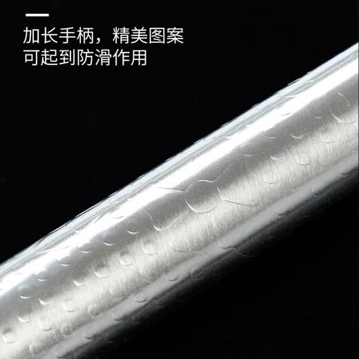 JIACHI Stainless Steel Frying Spoon Chef's Spoon 10 Two Large Canteens Thickened Hotel Restaurant Food Stall Long Handled Frying Spoon