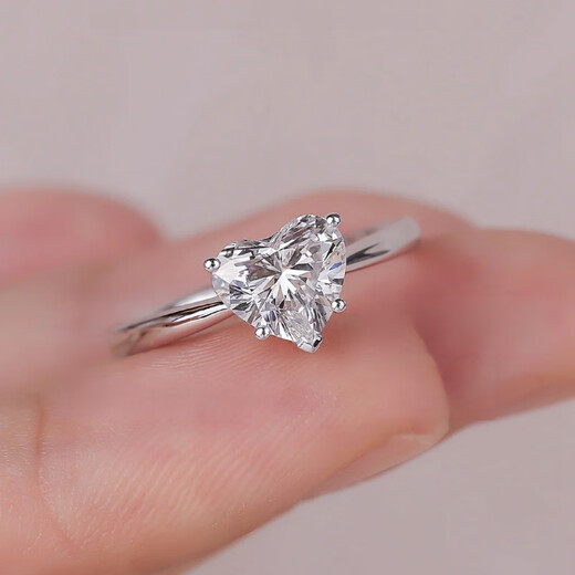 AZSO925 silver two-carat special-shaped oval dove egg love drop ring female moissanite engagement wedding ring oval moissanite + certificate two carats US No. 8 (Hong Kong No. 18)