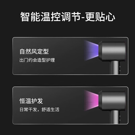 Dyson Flat Replacement丨Limited Time Subsidy丨3C Certification High Speed Hair Dryer Huaqiangbei Leafless Home Silent Negative Ion High Power Hair Care Hair Dryer Appliance Rose Red - Five Wind Mouths National 3C Certification丨4.5 Billion Negative Ions Hair Care