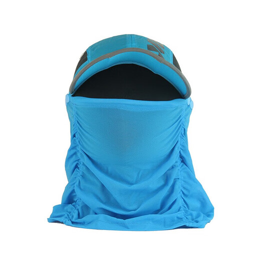 WE FLOWERWEFOX outdoor anti-snort fishing hat with mask scarf to cover face and neck breathable anti-mosquito hat blue