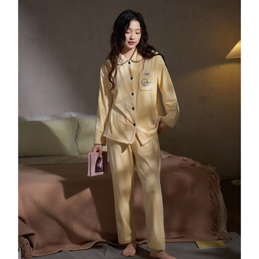 Mrs. Slee Sleep TIGHT couple pajamas for women in autumn and winter, island velvet thin velvet, warm, high-quality, light and luxurious, men can wear outside home clothes in winter LYR1212-women's XL