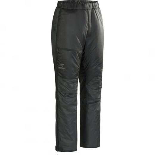 ARC TERYX New Year's Gift Nuclei Logo Embroidery Solid Color Anti-wear Warm Down Pants/Cotton Pants Men's Black Black/Black L