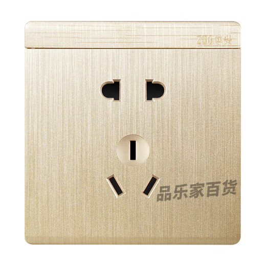 ZHONGXING ZDG switch G9 brushed champagne gold frameless large panel household 86 type Chinese classical style home decoration socket 4 open single control