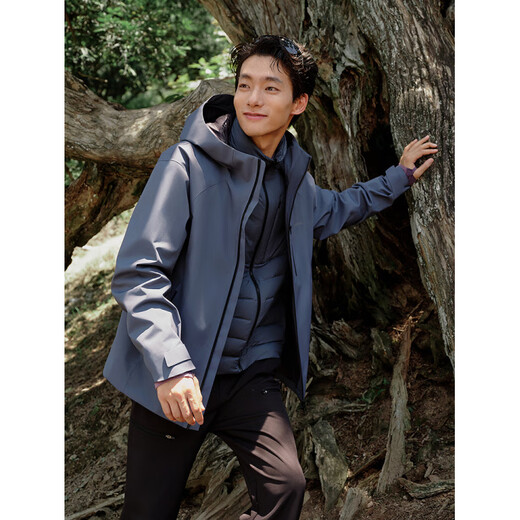 BOSIDENG Goose Down Bosideng 25 New Outdoor Stackable Waterproof Breathable Fishing Liner Three-in-One Jacket Down Jacket for Men Calcium Brown 7C72 165_88A