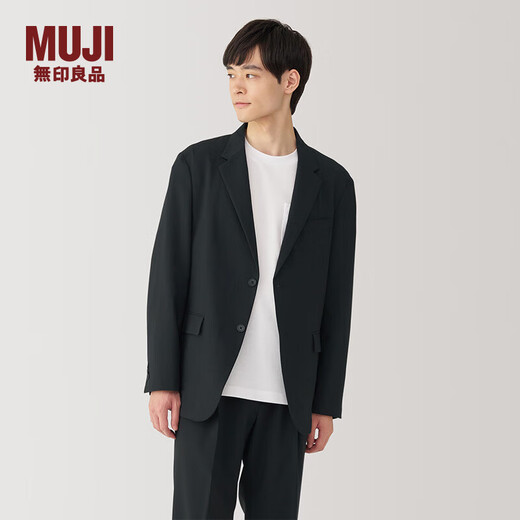 MUJI Men's Jacket Men's Jacket Early Autumn Men's Suit Small Suit AD0UVA4S Black L 175/100A