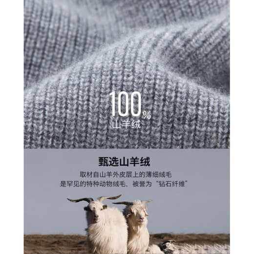 SUSTYLE luxury brand pure cashmere sweater Henry collar thickened sweater men's winter round neck casual warm knitted bottoming shirt navy blue S 165