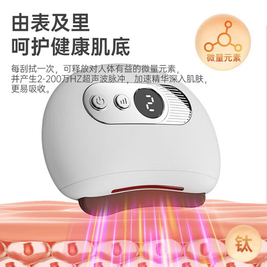 Renjichun German electric scraping board scraping instrument facial smart meteorite electric heating whole body massage eye and face electric instrument beauty scraping instrument fat burning hot compress vibration turquoise green red meteorite model with essential oil
