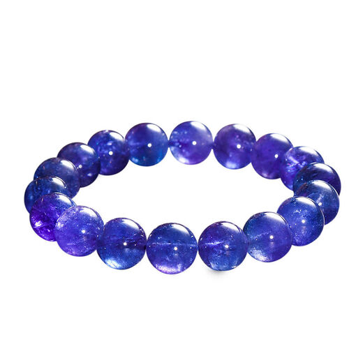 PLSTONE natural crystal 7A collection grade Tanzania old mine jewelry tanzanite bead bracelet 7A+ about 7mm