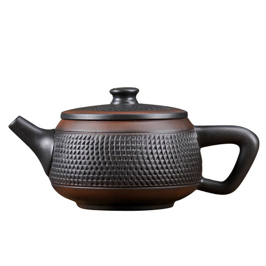 Purple pottery Han tile teapot single pot teapot large capacity high-end gift Kung Fu tea set household Fengming purple clay pot Han tile teapot 280ml