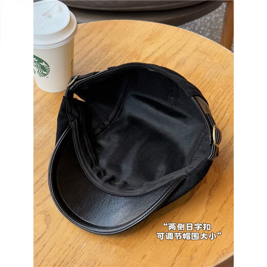 Autumn and winter retro old money style forward hat girl's birthday style British newsboy hat suede duck tongue newsboy hat trendy khaki color one size (55-61cm) adjustable