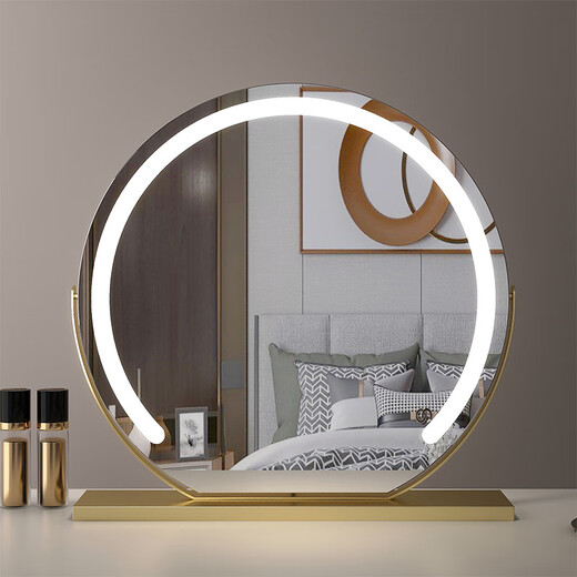 German LED home 2024 new countertop with light smart rotatable high-value dressing table mirror black 30 rechargeable