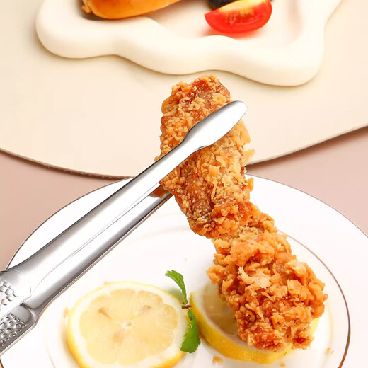 FVFH German extra thick stainless steel barbecue clip household steak outdoor barbecue bread food kitchen food anti-scalding clip 304 round head small size