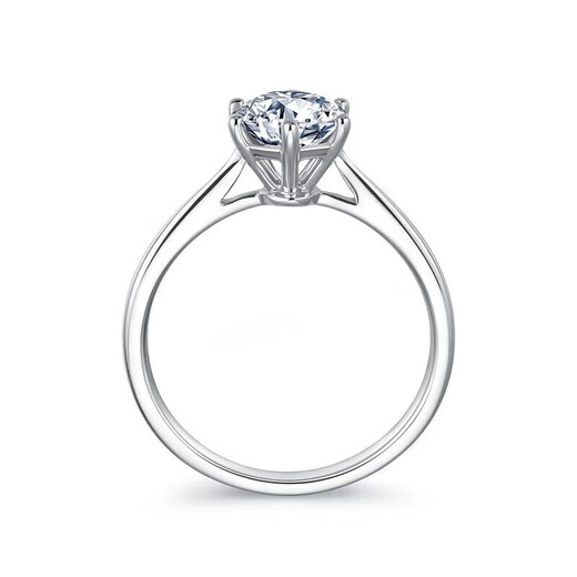 DR Diamond Ring Women's Crown Six-Prong Proposal Wedding Moissanite Ring 1 Carat Confession Birthday Valentine's Day Gift for Girl Crown Diamond Ring 50 Minutes Engraving