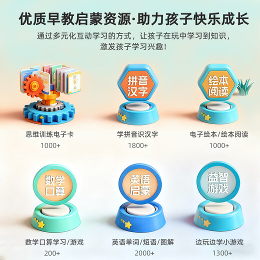 Aixuebao children's learning machine eye protection and anti-fall version 1-12 years old preschool kindergarten young connecting thinking machine smart tablet early education machine primary school 2026 children New Year gift reading machine upgraded version 64G thinking early education Montessori + primary school
