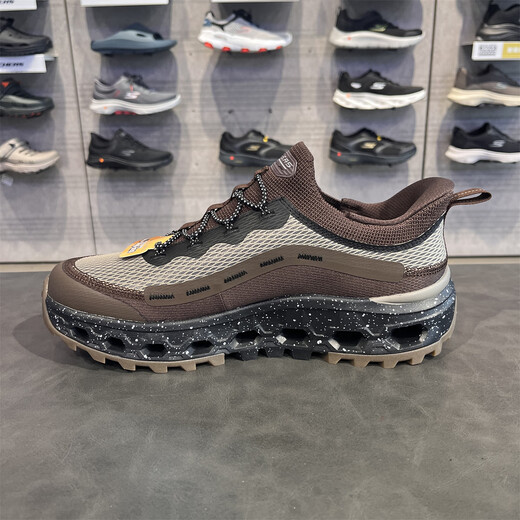 Skechers autumn flash-on shoes men's cushioning and wear-resistant outdoor casual hiking shoes 237660 237660-NVOR navy blue/orange (counter suitable for 39-39.5)