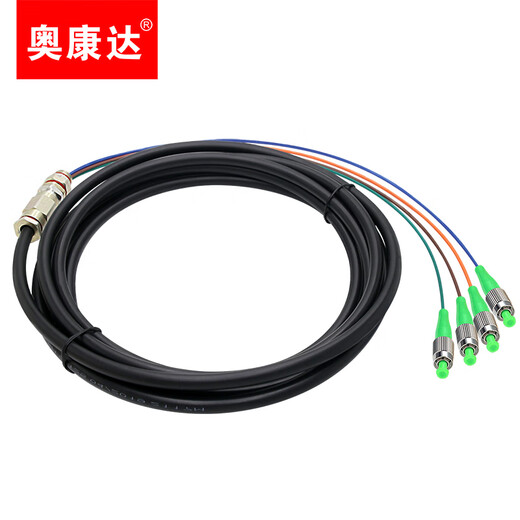 Aoconda Telecom-Grade SC/UPC FC/APC Outdoor-Glasfaser-Wasserdichtungskabel Schweinfaser 2 Kern 4 Kern-einmodelles, gepanzertes wasserdichtes Kabel 12047A FC/APC 4 Kernfaser-Optikschweinefaser 50 Meter