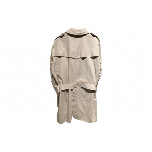 Burberry (BURBERRY) FW23 solid color double-breasted lapel mid-length long-sleeved windbreaker men's beige beige one size 48