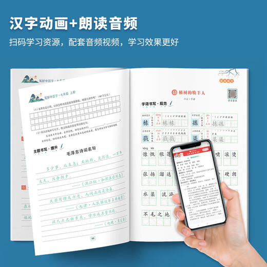 荣恒写好中国字语文字帖八九七年级上册下册语文练字帖楷书初中临摹生字词初一初二初三正楷课本同步练字人教版每日一练练好学好中国人 八年级下 写好中国字