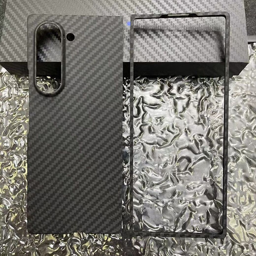 Samsung (SAMSUNG) original quality zfold6 Kevlar aramid fiber material Samsung zfold7 mobile phone case ZFold5 carbon Samsung zfold6 three-piece blue fine lines 600d volcanic hole single back cover