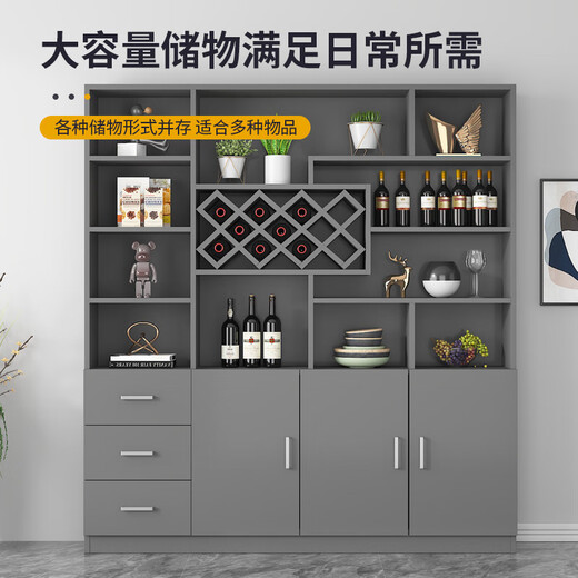 Zhong Zhanggui wine cabinet living room wall-mounted simple modern partition cabinet entrance storage cabinet wine rack storage rack wine storage cabinet customized 140 white + white door including entry + installation thickened plate