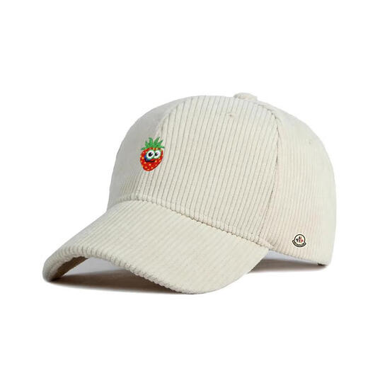 Mouth Piano Corduroy New Unisex Baseball Cap Fashionable Versatile Peaked Cap Trendy Student Warm Casual Hat Navy Blue Adjustable