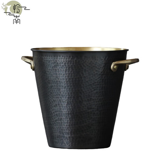 Kaooseen Japan imported quality ice bucket bar high-looking light luxury pure copper red wine barrel beer barrel home wine cabinet ornaments copper ice bucket L (recommended)