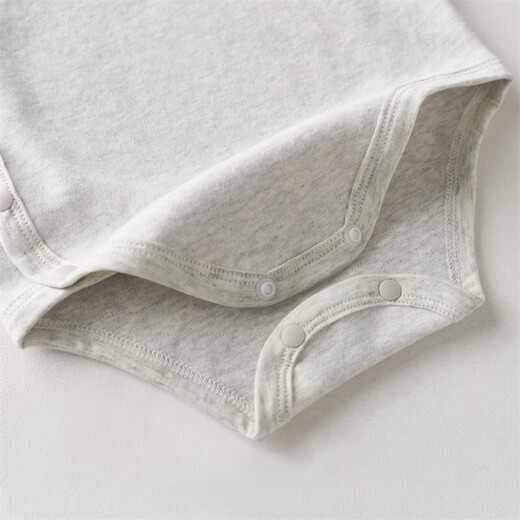 Autumn and winter 280g soft velvet cotton high-elastic warm baby swaddling clothes type A boneless baby triangle romper, off-white 66cm