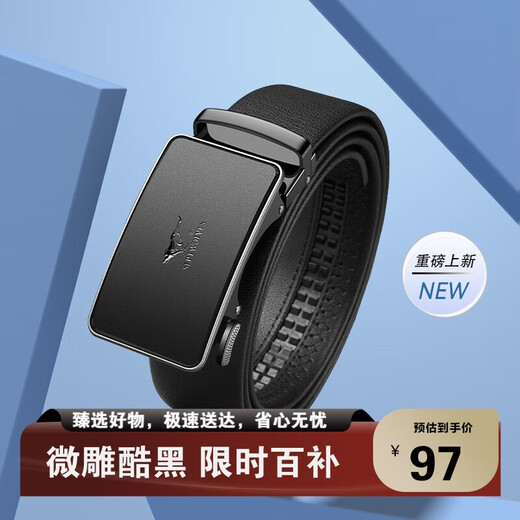 Septwolves New Belt Men's Business Casual Automatic Buckle Leather Pants Belt for Boyfriend, Husband, Dad's Birthday Gift