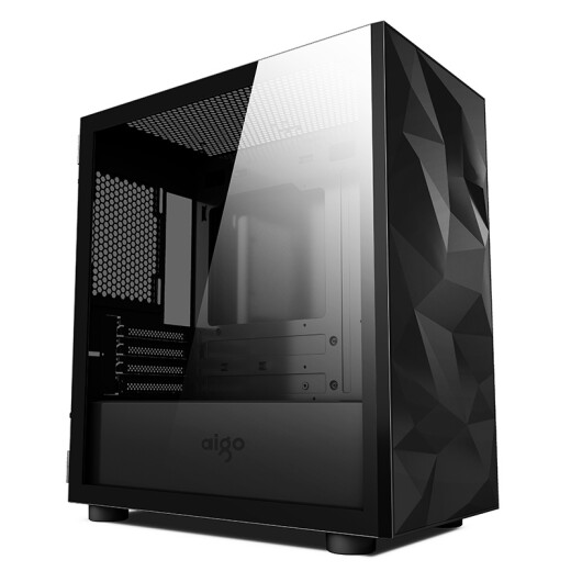 Aigo YOGOM1 black game pill full side see-through MINI computer case (supports M-ATX motherboard/240 water cooling/side-opening tempered glass side panel)