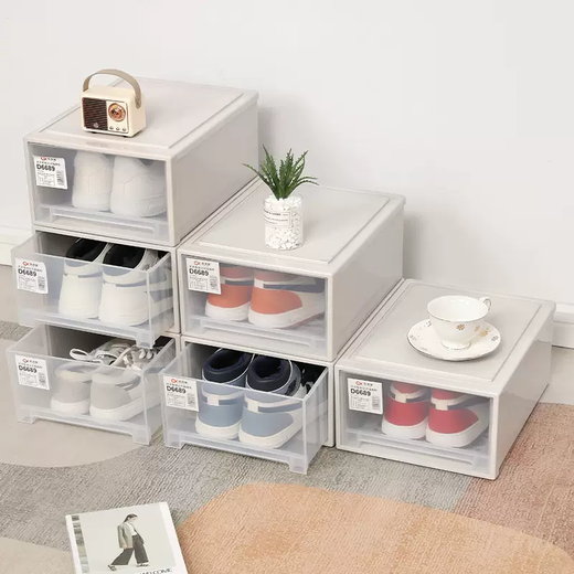 Yusenyi Thickened Shoe Box Drawer-Type Plastic Free Combination Men's and Women's Shoe Storage Box Transparent Dustproof Organizing Box No Assembly 6 Pack Cost-Effective Package Width x Depth (Length) x Height 32x30.6x15cm 32 pcs 32x30.6x15cm