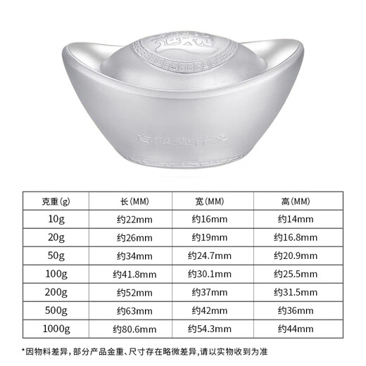 Liuguifu jewelry pure silver 9999 pure silver investment silver ingot raw material silver brick silver ingot silver nugget broken silver collection new year gift fortune solid ingot 10g