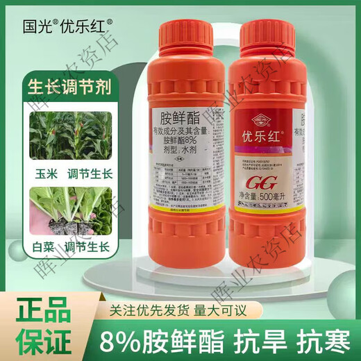 Guoguang Youlehong 8% ethylamine authentic growth regulator that increases root growth, promotes cell division, preserves flowers and fruits, 500ml