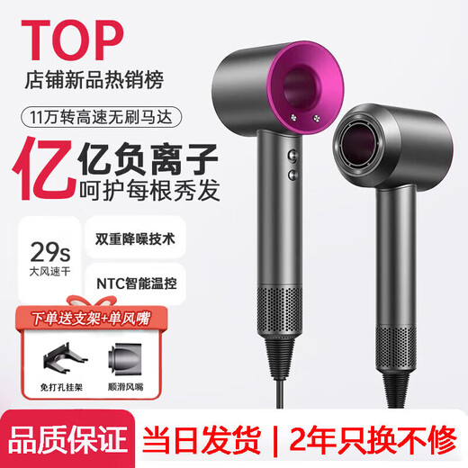 Leifen Ruiyue Hair Dryer Home Silent Negative Ion High-Power Hair Dryer Hair Dryer Home Hair Salon Constant Temperature Hair Care Series Special for Men and Women Hair Style Rose Red - Single Nozzle Billion-level Hydrating Negative Ions Constant Temperature Hair Care Cable 1.7 Meters Gift Box