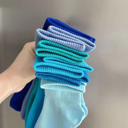 Shilu Yoga Socks Pilates Dance Socks Klein Blue Indoor Sports Non-Slip Yoga Stockings Dark Blue 1 Pair