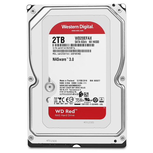 Western Digital NAS hard drive WDRed Western Digital Red Disk 2TB5400 to 256MBSATA (WD20EFAX)