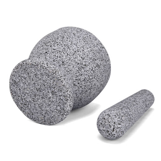 Garlic mortar, stone mortar, garlic masher, garlic mortar, household manual chili grinder, garlic masher, classic garlic mashing cup 19*11:5cm, free garlic hammer