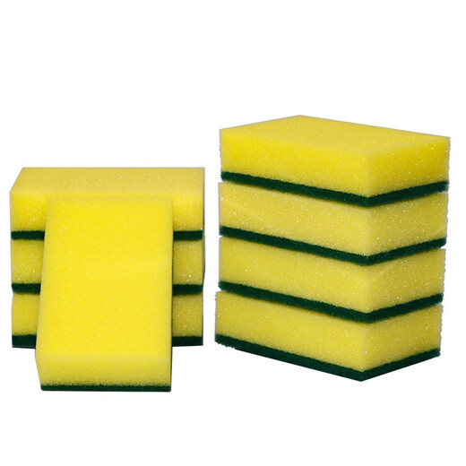 Qianhui dishwashing sponge kitchen rag scouring pad clean and degreasing sponge brush dishcloth 10 pieces