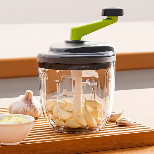 Yusenyi garlic artifact garlic grinder manual garlic pounding garlic grinding garlic cutting garlic garlic grinder garlic ginger garlic grinder gray 3 blades 500ml
