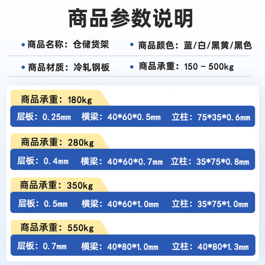 Shenglang shelf storage rack multi-layer storage rack warehouse warehouse household storage rack storage rack floor-standing cargo rack